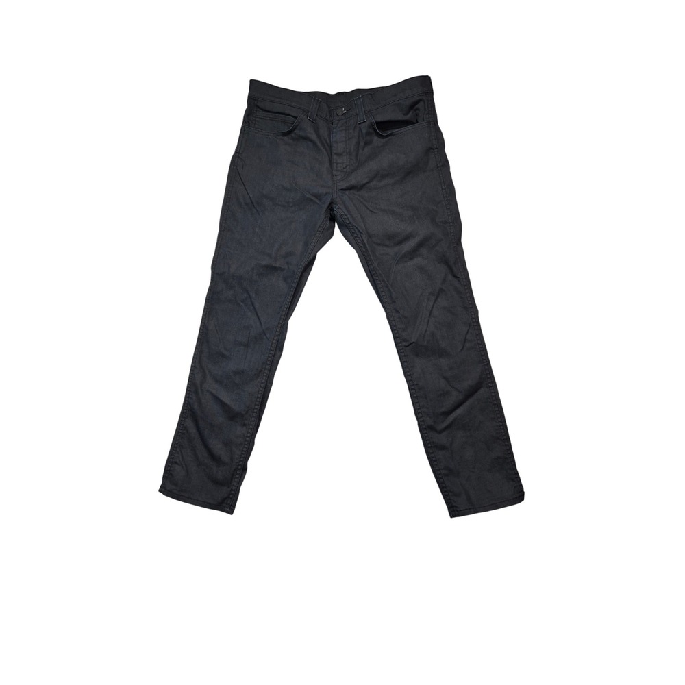 Levi's 511 Slim Fit Jeans Mens 34 Black Coated Stretch Denim Pants Grunge Punk